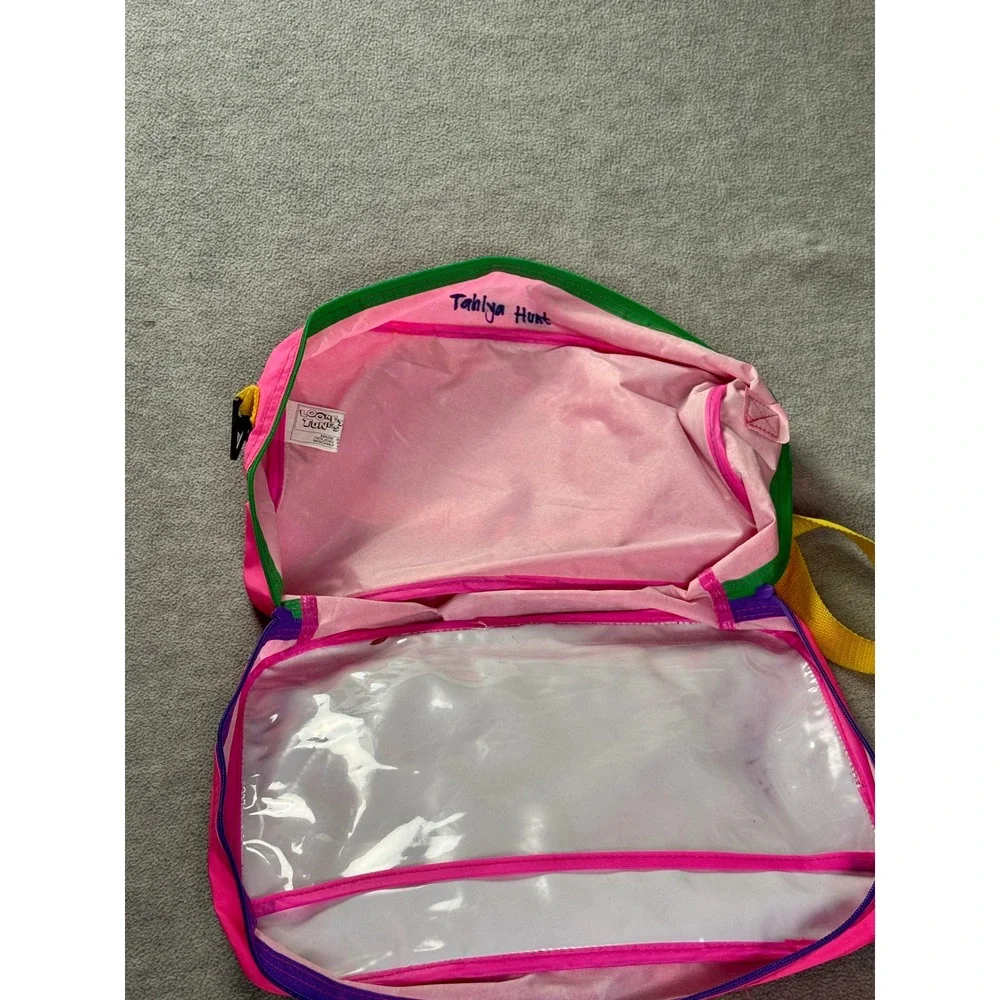 Vintage Looney Tunes Neon Duffle Bag 90s Bugs Bunny Tweety Pink Travel Bag